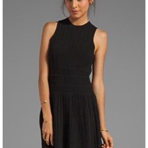 Theory Chloh LS Evian Black Stretch Sweater Dress